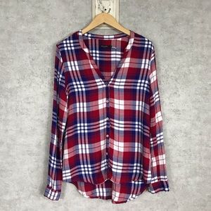 Max Jeans Flannel Popover Blouse